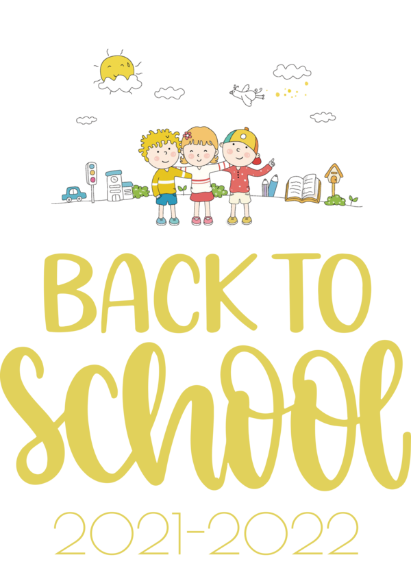 Transparent Back to School Logo Yellow Design for Welcome Back to School for Back To School
