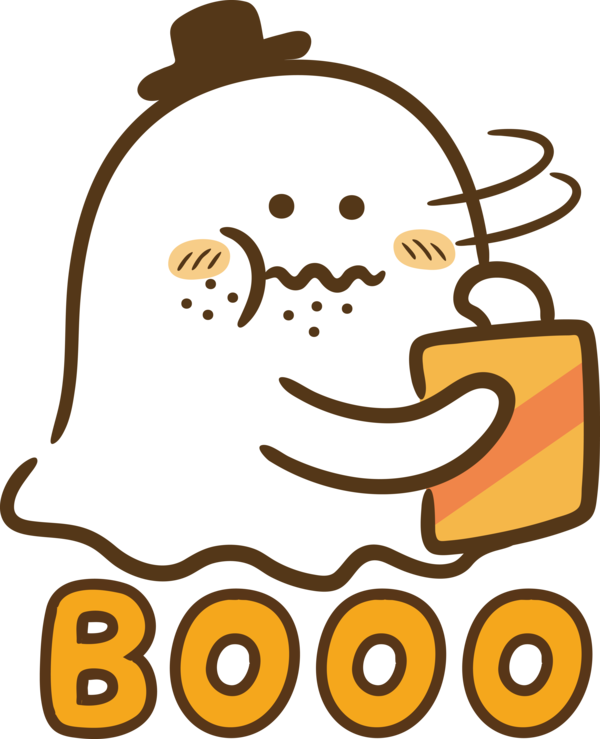 Transparent Halloween Speech balloon Drawing Silhouette for Halloween Boo for Halloween