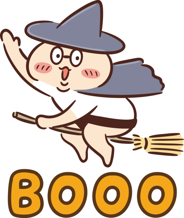 Transparent Halloween Drawing Cartoon Speech balloon for Halloween Boo for Halloween