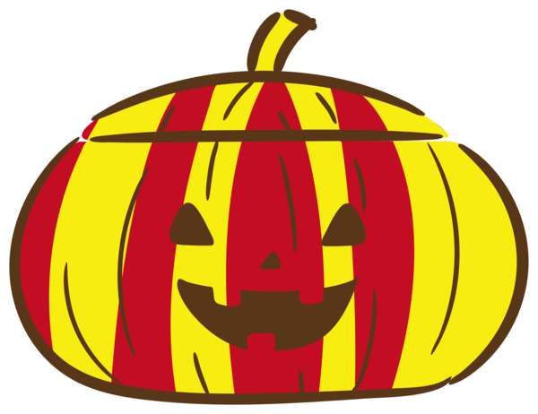 Transparent Halloween Jack-o'-lantern Squash Yellow for Halloween Boo for Halloween