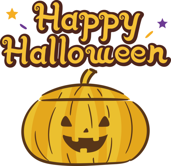 Transparent Halloween Jack-o'-lantern Honey Bear's BBQ Squash for Happy Halloween for Halloween