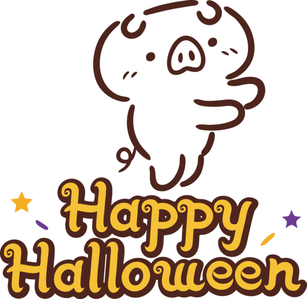 Transparent Halloween Cartoon Logo Happiness for Happy Halloween for Halloween