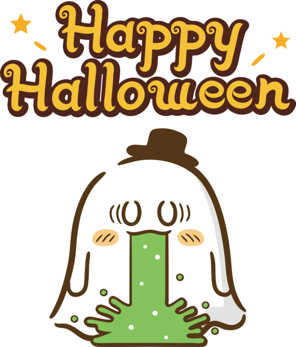 Transparent Halloween Logo Cartoon Yellow for Happy Halloween for Halloween