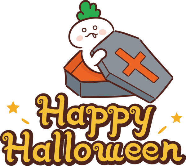 Transparent Halloween Cartoon Logo Line for Happy Halloween for Halloween