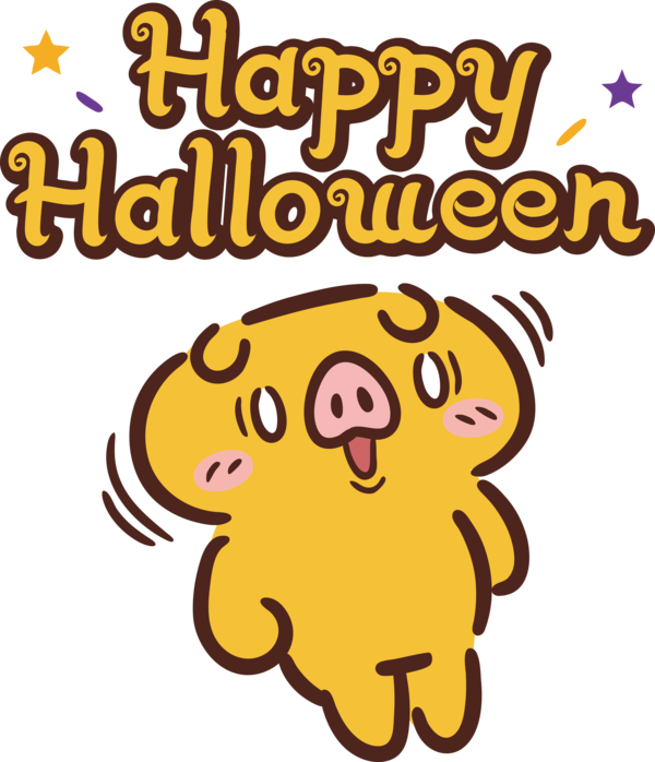 Transparent Halloween Cartoon Yellow Smiley for Happy Halloween for Halloween