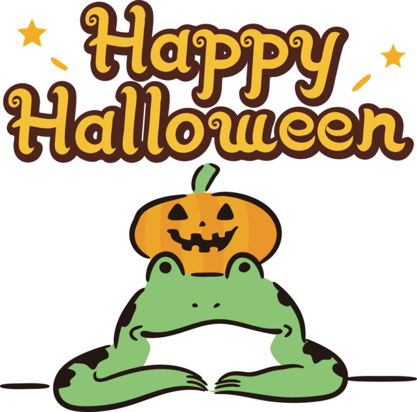Transparent Halloween Toad Frogs Cartoon for Happy Halloween for Halloween