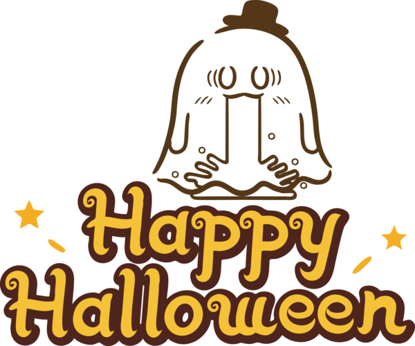 Transparent Halloween Logo Commodity Yellow for Happy Halloween for Halloween
