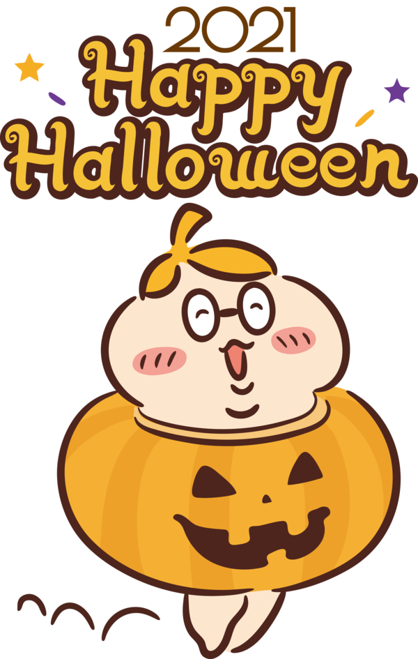Transparent Halloween Cartoon Yellow Meal for Happy Halloween for Halloween