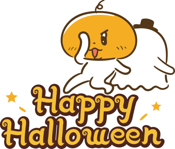 Transparent Halloween Cartoon Happiness Yellow for Happy Halloween for Halloween