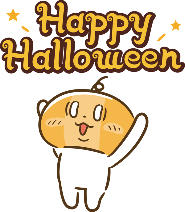 Transparent Halloween Cartoon Comics Yellow for Happy Halloween for Halloween