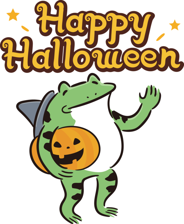 Transparent Halloween Frogs Toad Cartoon for Happy Halloween for Halloween