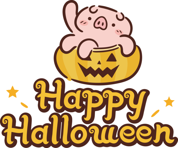 Transparent Halloween Cartoon Line Recreation for Happy Halloween for Halloween