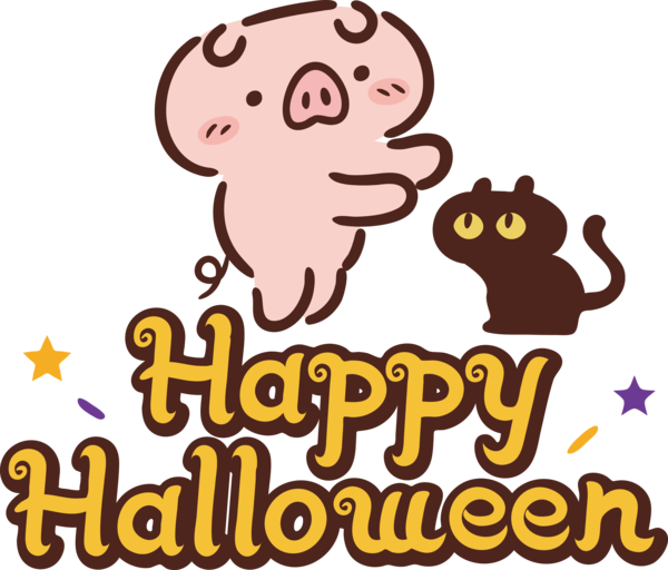 Transparent Halloween Logo Cartoon Happiness for Happy Halloween for Halloween