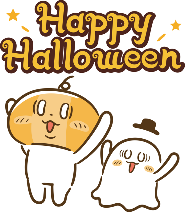 Transparent Halloween Cartoon Emoticon Happiness for Happy Halloween for Halloween