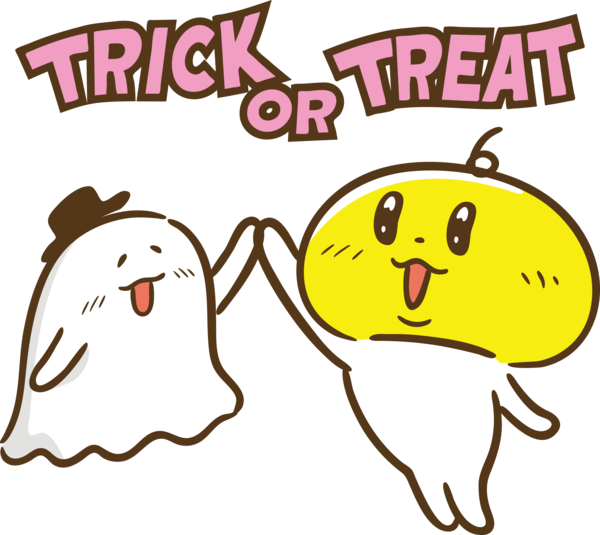 Transparent Halloween Cartoon Happiness Smiley for Trick Or Treat for Halloween
