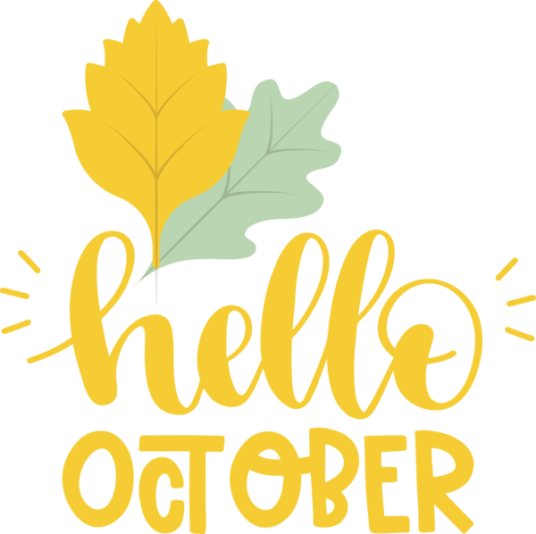 Transparent Thanksgiving Logo Leaf Design for Hello October for Thanksgiving