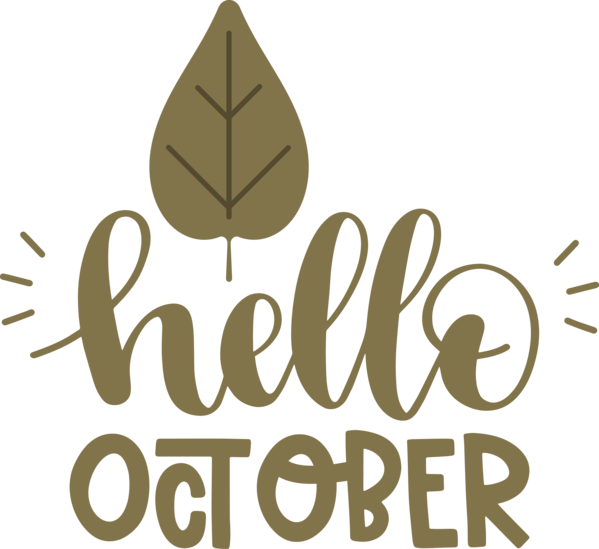 Transparent Thanksgiving Logo Font Line for Hello October for Thanksgiving