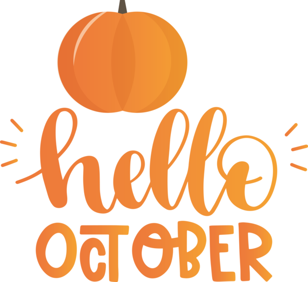 Transparent Thanksgiving Logo Pumpkin Produce for Hello October for Thanksgiving
