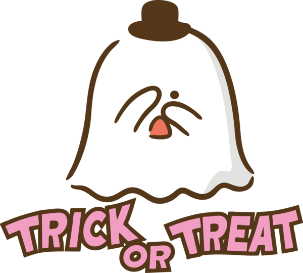 Transparent Halloween Logo Line Happiness for Trick Or Treat for Halloween