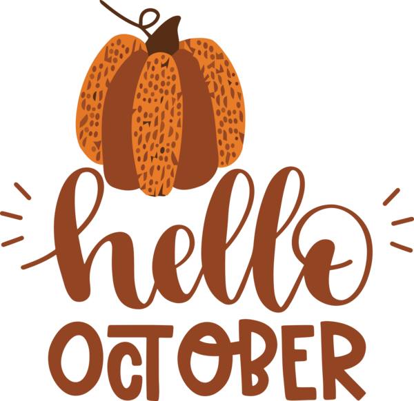 Transparent Thanksgiving Logo Pumpkin Commodity for Hello October for Thanksgiving