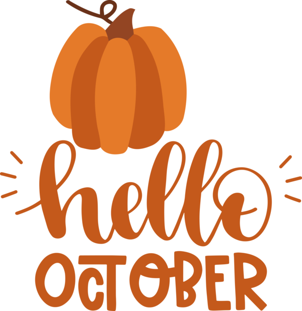 Transparent Thanksgiving Logo Pumpkin Produce for Hello October for Thanksgiving
