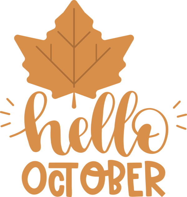 Transparent Thanksgiving Leaf Logo Line for Hello October for Thanksgiving