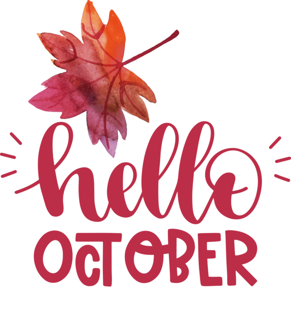 Transparent Thanksgiving Cut flowers Floral design Logo for Hello October for Thanksgiving