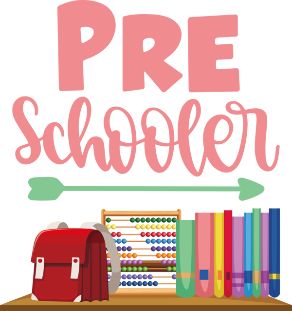 Transparent Back to School Design Logo Sticker for Hello Pre school for Back To School
