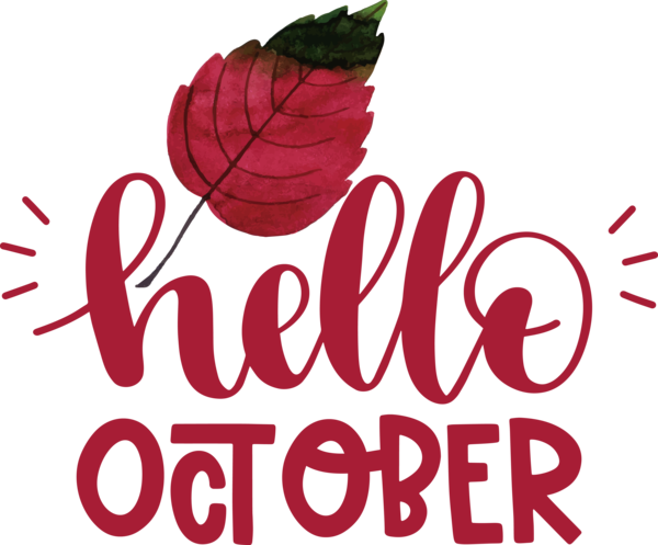 Transparent Thanksgiving Logo Flower Design for Hello October for Thanksgiving