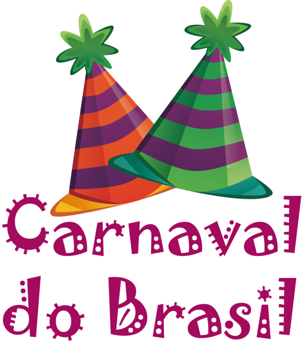 Transparent Brazilian Carnival Christmas Day Christmas Tree Party hat for Carnaval for Brazilian Carnival