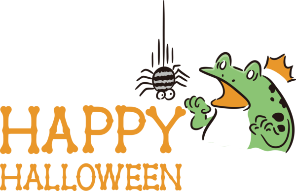 Transparent Halloween Frogs Cartoon Logo for Happy Halloween for Halloween