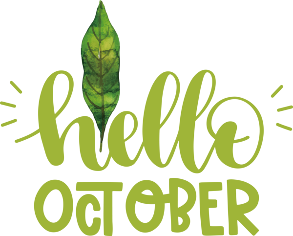 Transparent Thanksgiving Logo Grasses Font for Hello October for Thanksgiving