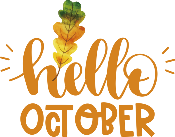 Transparent Thanksgiving Flower Logo Plant stem for Hello October for Thanksgiving
