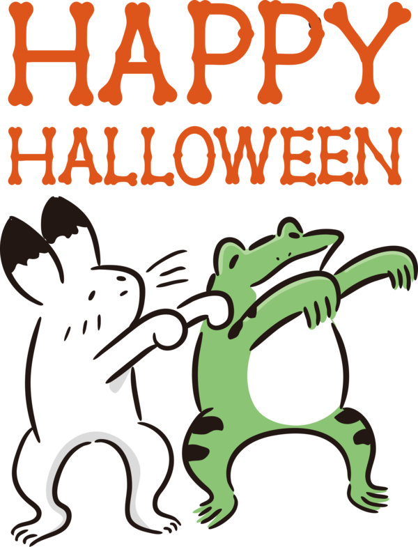 Transparent Halloween Frogs Cartoon Green for Happy Halloween for Halloween