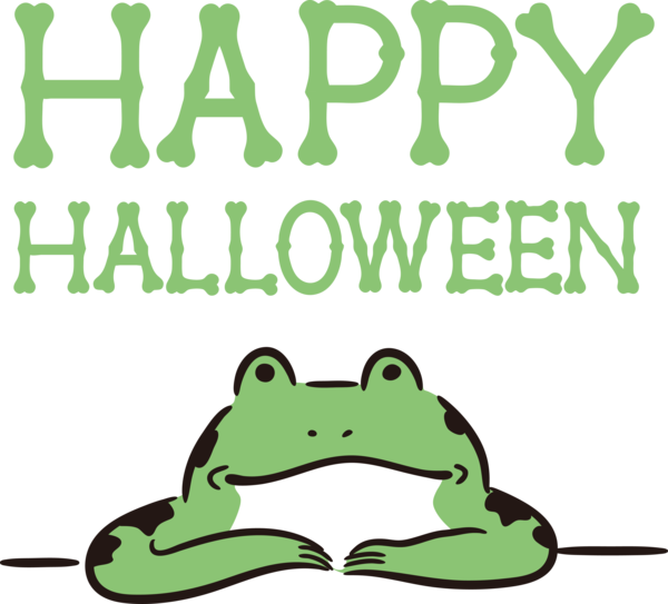 Transparent Halloween Frogs Logo Green for Happy Halloween for Halloween