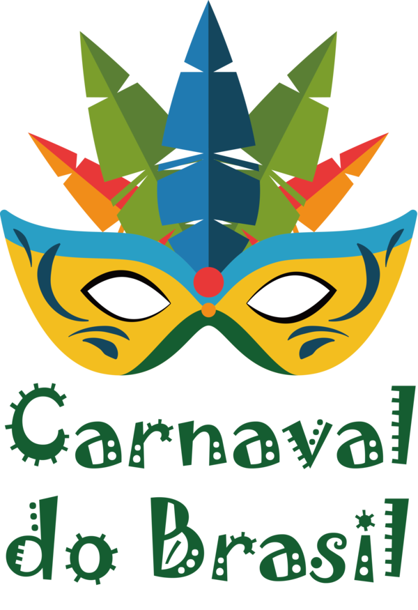 Transparent Brazilian Carnival Leaf Design Line for Carnaval for Brazilian Carnival