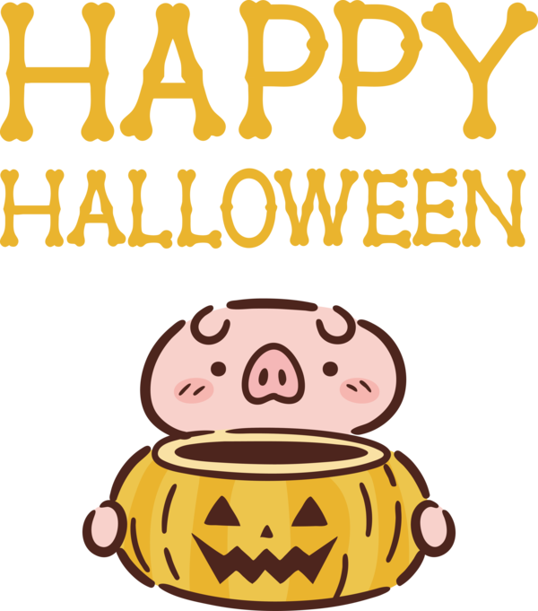 Transparent Halloween Cartoon Yellow Snout for Happy Halloween for Halloween