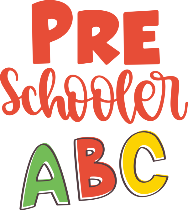 Transparent Back to School Logo Sign Line for Hello Pre school for Back To School