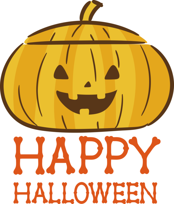 Transparent Halloween Jack-o'-lantern Squash Yellow for Happy Halloween for Halloween