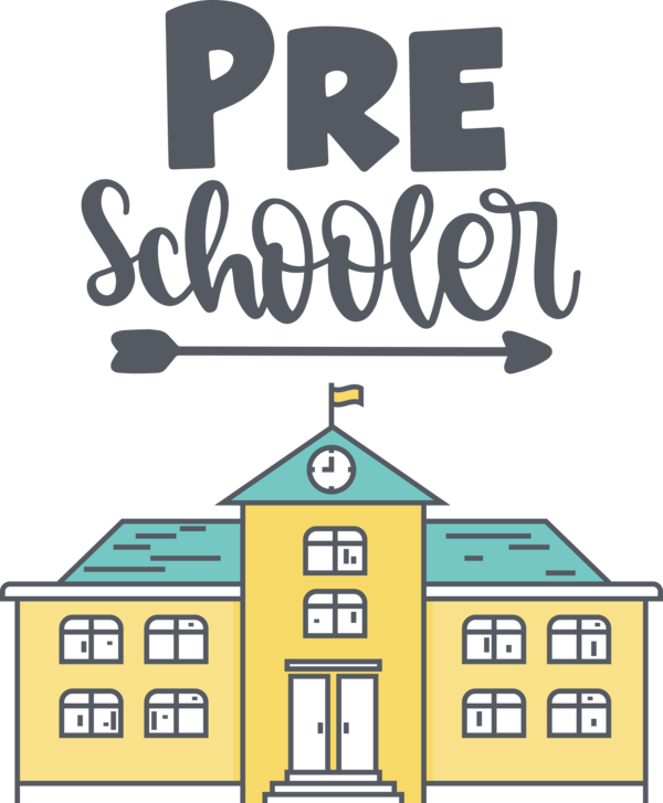 Transparent Back to School Logo Design Cartoon for Hello Pre school for Back To School