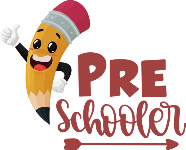 Transparent Back to School Cartoon Logo Character for Hello Pre school for Back To School