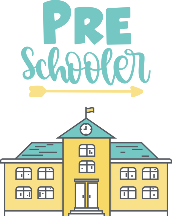 Transparent Back to School Design Logo Cartoon for Hello Pre school for Back To School