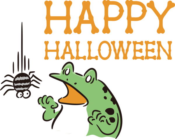 Transparent Halloween Toad Cartoon Logo for Happy Halloween for Halloween