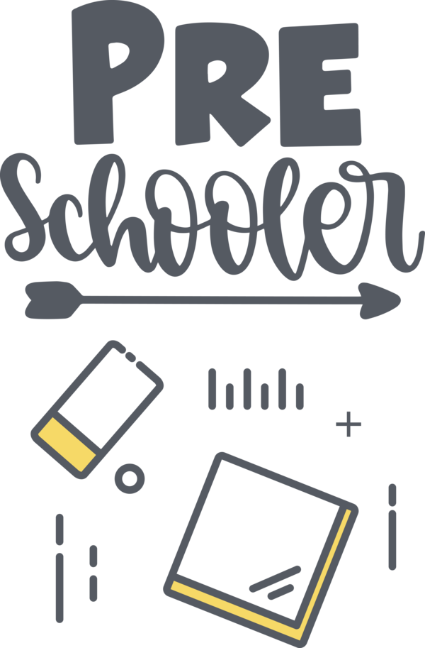 Transparent Back to School Logo Design Yellow for Hello Pre school for Back To School