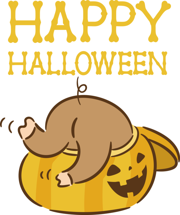 Transparent Halloween Cartoon Yellow Produce for Happy Halloween for Halloween