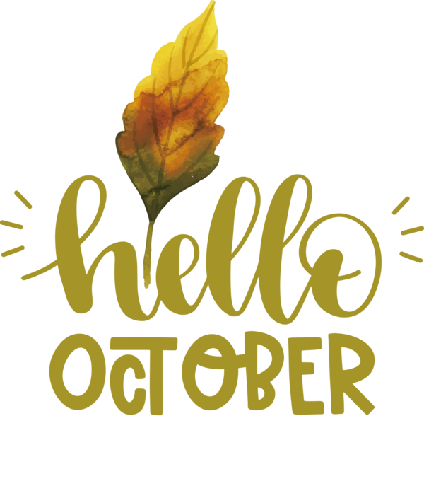 Transparent Thanksgiving Flower Logo Font for Hello October for Thanksgiving