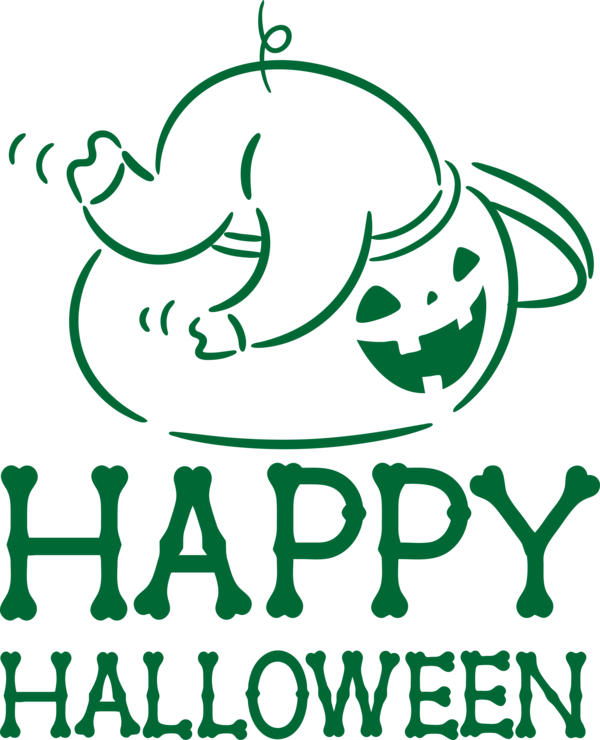 Transparent Halloween Line art Logo Vegetarian cuisine for Happy Halloween for Halloween