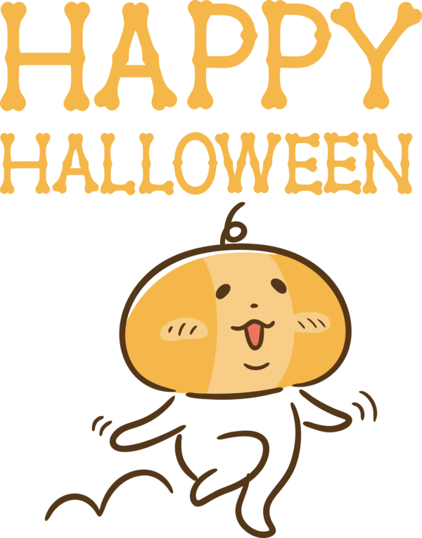Transparent Halloween Cartoon Yellow Happiness for Happy Halloween for Halloween
