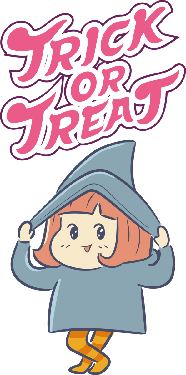 Transparent Halloween Cartoon Character Line for Trick Or Treat for Halloween