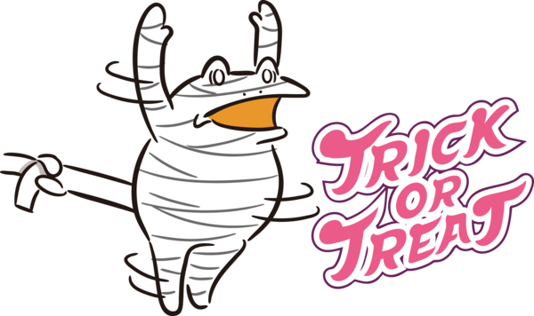 Transparent Halloween Mummy Drawing Silhouette for Trick Or Treat for Halloween